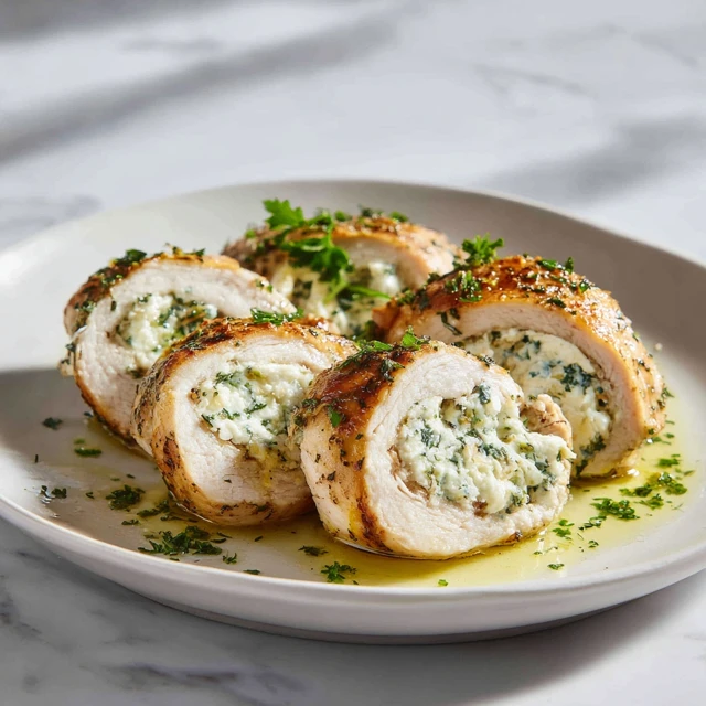 The Best Herbed Ricotta Stuffed Chicken Rolls