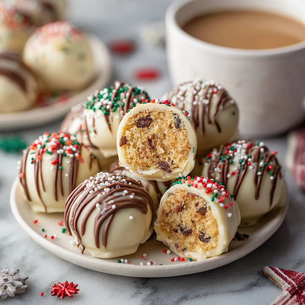 Easy Christmas Cake Truffles 🎅✨