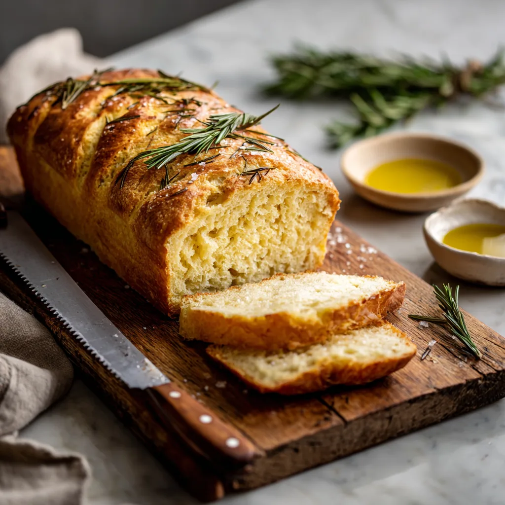 Crusty Rosemary Sea Salt Bread 🥖🌿