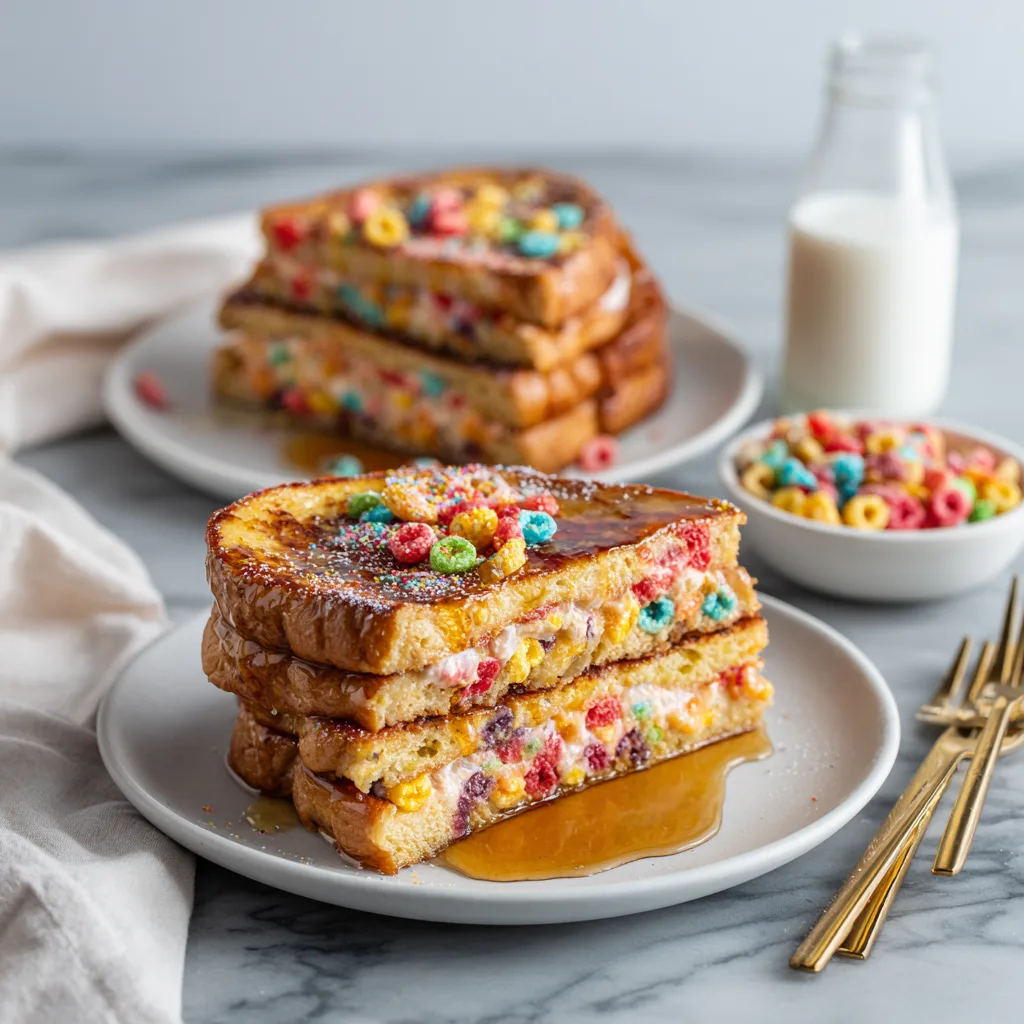 Fruity Cereal French Toast 🌈🥞
