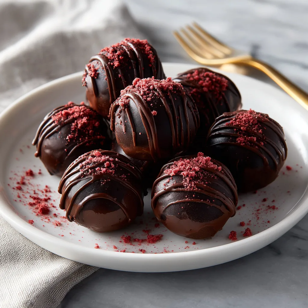Best Dark Chocolate Strawberry Truffles 🍓🍫