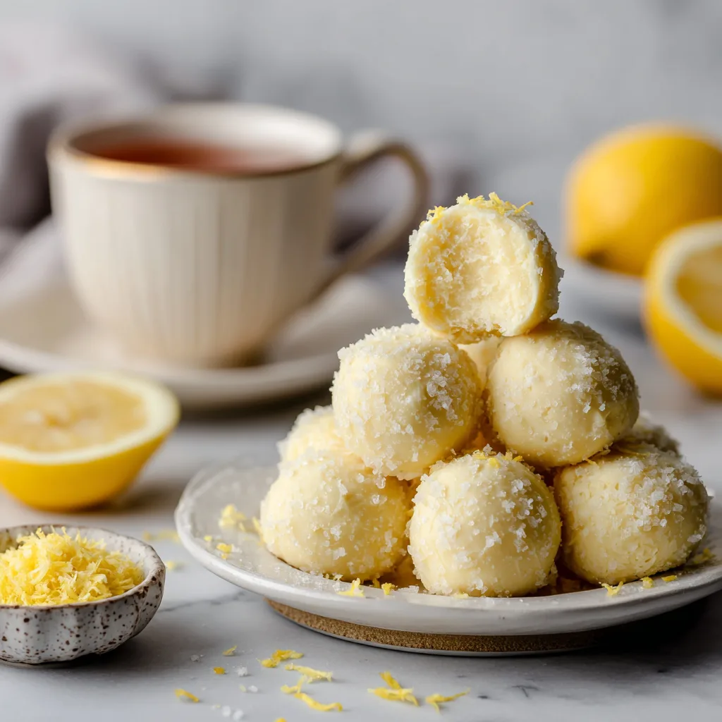 Easy No-Bake Lemon Sugar Truffles 🍋✨