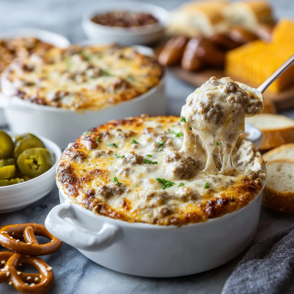 The Most Addictive Sausage Cheese Dip! 🧀