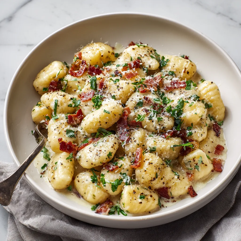 The Ultimate Creamy Bacon Gnocchi 🥓🍝
