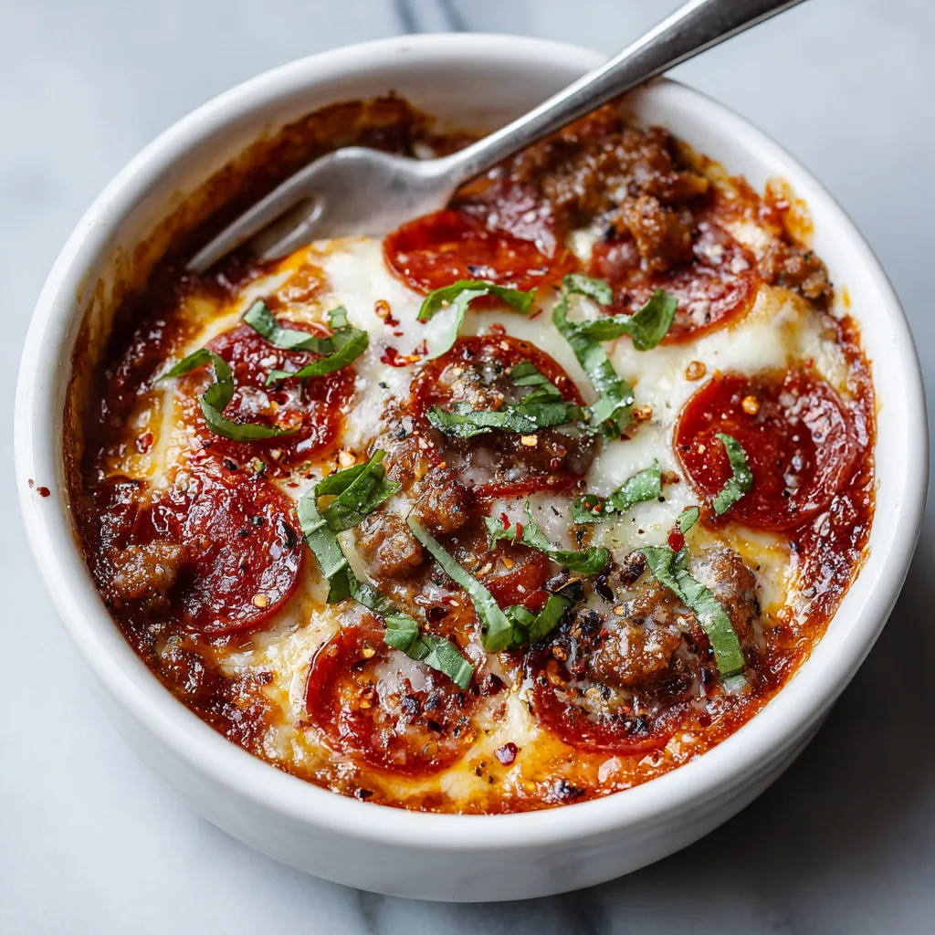 5-Minute Keto Pizza Bowl 🍕