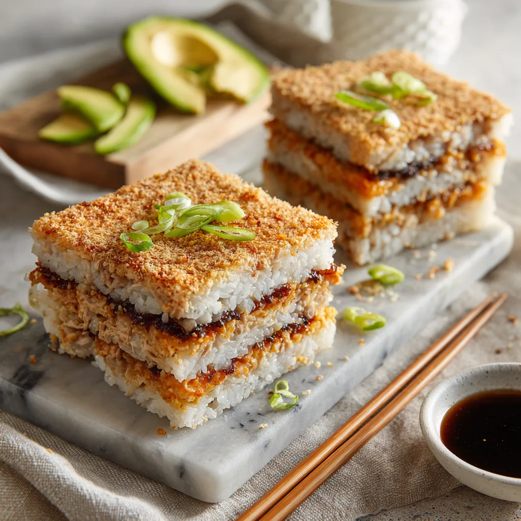 Viral Spicy Tuna Crispy Rice Sandwich 🌶️🍣