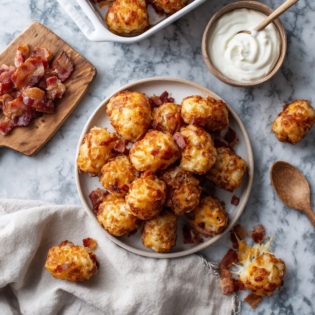 Cheesy Bacon Loaded Tater Tots 🥓🧀