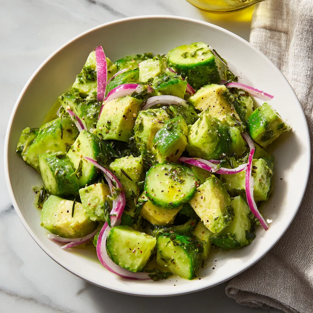 Cucumber Avocado Salad – Fresh, Creamy & Perfect for Summer