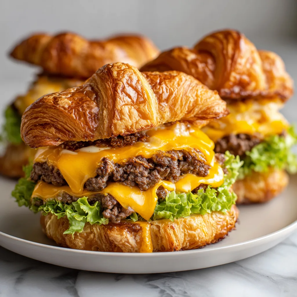 Viral Croissant Smash Burgers 🍔