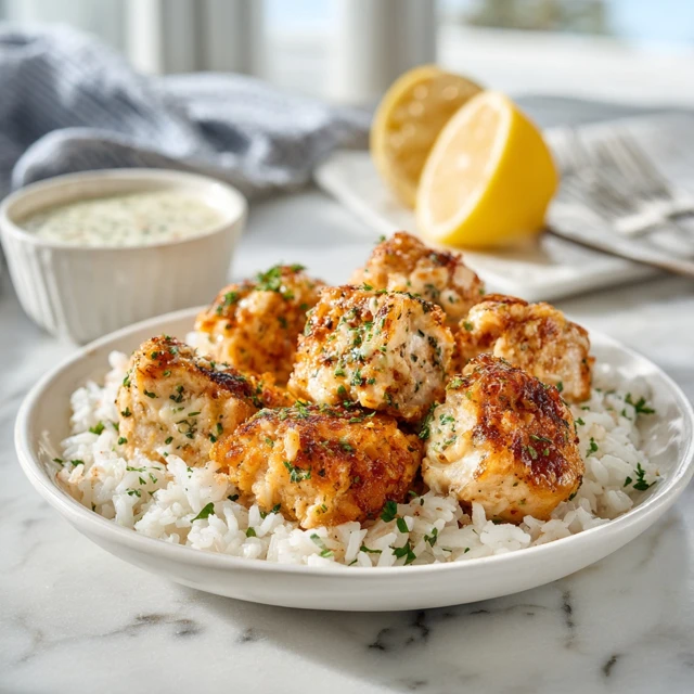 Garlic Butter Chicken Bites with Rice – A Simple Yet Flavor-Packed Dinner