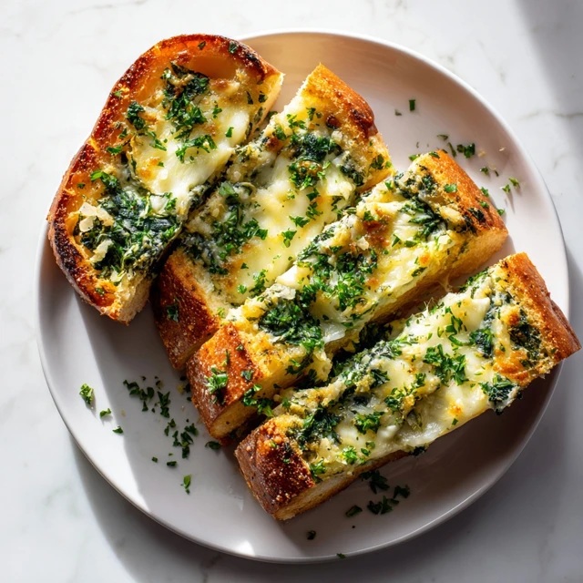 Cheesy Spinach Stuffed Garlic Bread – The Ultimate Comfort Side Dish