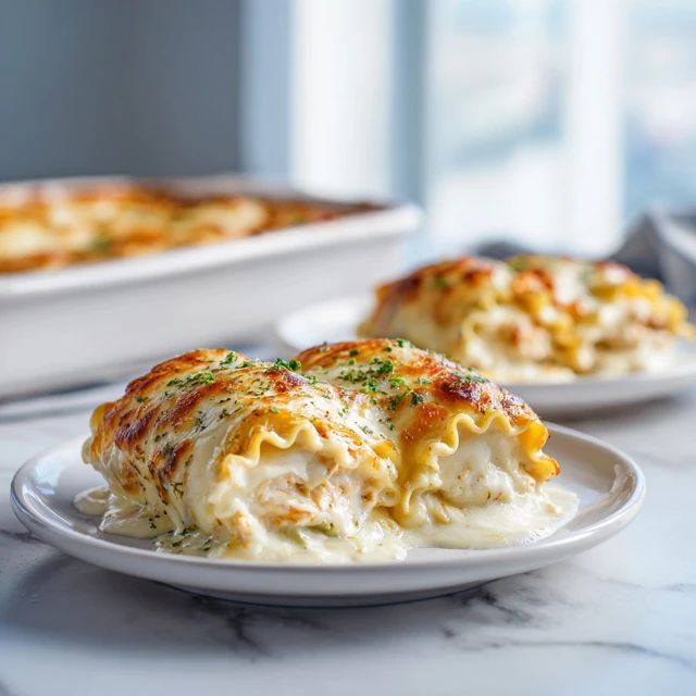 Garlic Butter Chicken Alfredo Lasagna Rolls: The Ultimate Creamy Comfort Food