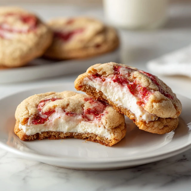 Strawberry Cheesecake Stuffed Cookies – The Ultimate Fruity Dessert Explosion