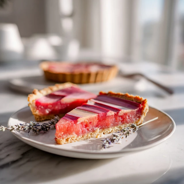 Winter in Middle Earth – Rhubarb & Lavender Tart