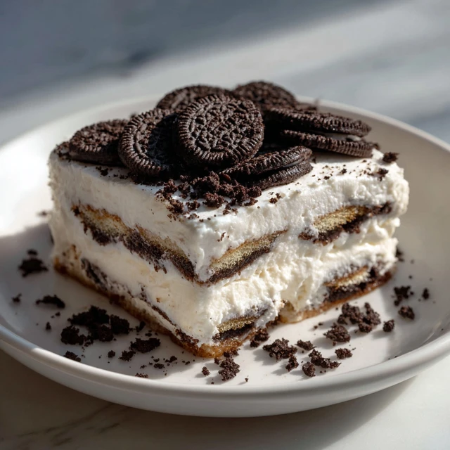 No-Bake Oreo Icebox Cake – The Easiest Layered Dessert