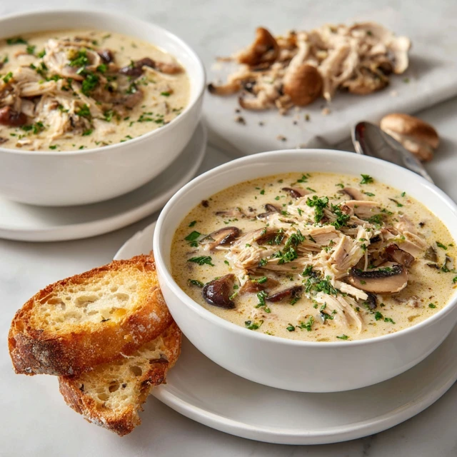 Creamy Rotisserie Chicken Mushroom Soup – A Comforting Homemade Classic