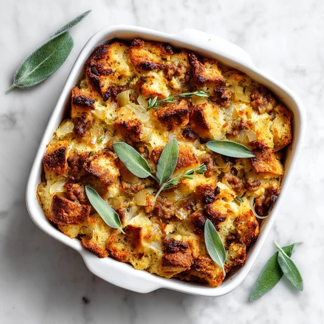 Sausage Apple and Sage Bread Pudding – A Savory Comfort Food Classic