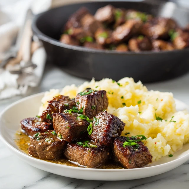 Creamy Garlic Butter Steak Bites with Mashed Potatoes: The Ultimate Comfort Food Recipe