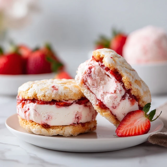 Strawberry Shortcake Ice Cream Sandwiches – Creamy, Crunchy, Frozen Summer Dessert
