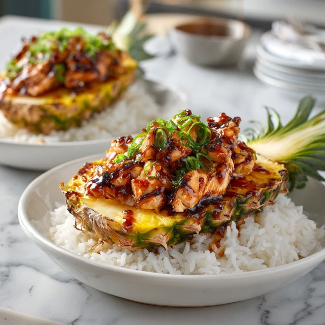 Teriyaki Chicken Pineapple Bowls: The Perfect Sweet and Savory Showstopper
