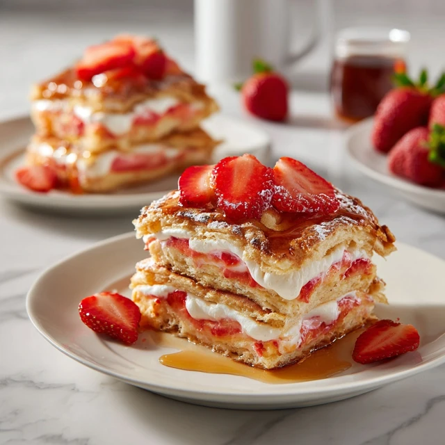 Strawberry Cream Croissant Pancake Stack: The Ultimate Brunch Dessert Fusion
