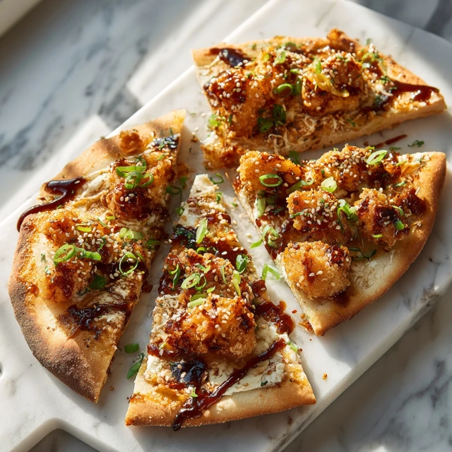 Crispy Honey Garlic Chicken Flatbread (Sweet, Savory & Irresistibly Crunchy)