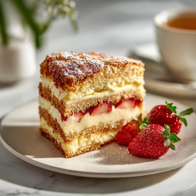 Strawberry Shortcake Custard Cream Brioche Stack – A Luxurious Layered Dessert