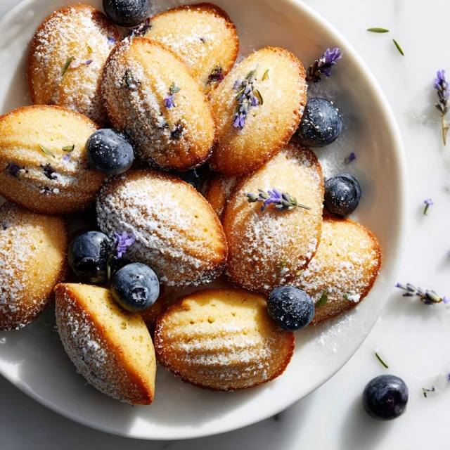 Blueberry Lavender Vegan Madeleines (Elegant, Aromatic & Easy)