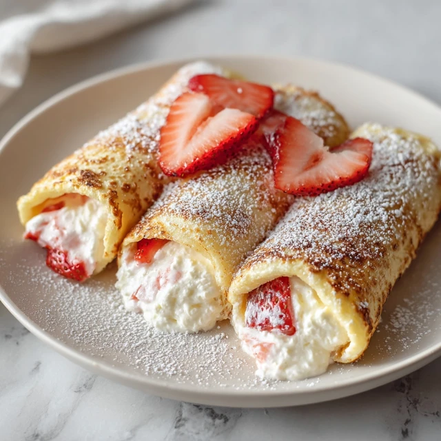 Strawberry Cream Cheese Stuffed Pancake Rolls – A Sweet Breakfast Favorite
