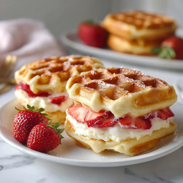 Strawberry Cheesecake Stuffed Waffles: The Ultimate Sweet Breakfast & Dessert Fusion