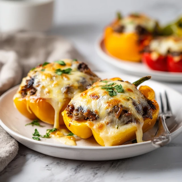 Cheesy Philly Cheesesteak Stuffed Peppers: A Low-Carb Comfort Food Classic