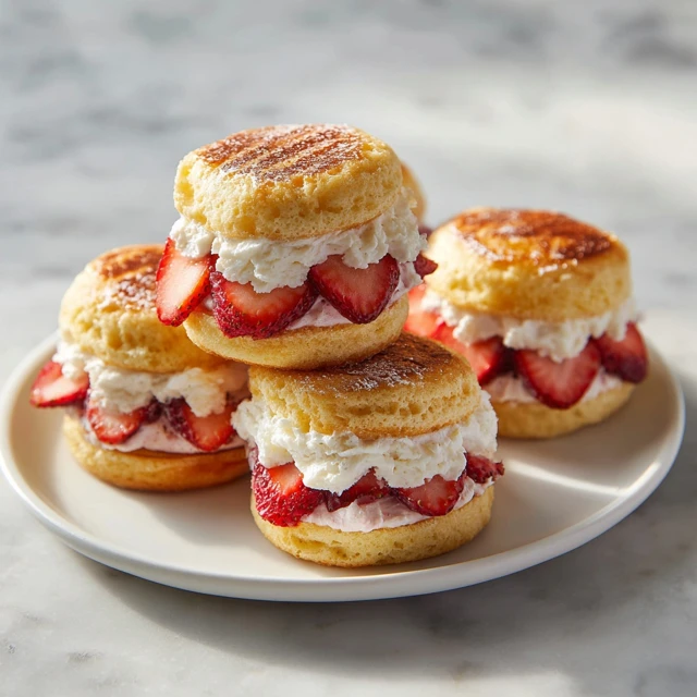 Strawberry Cream Stuffed Brioche Pancake Sliders: A Soft, Sweet Brunch Favorite