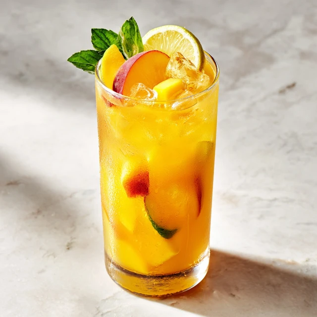 Iced Peach Mango Lemonade Refresher – The Ultimate Summer Drink
