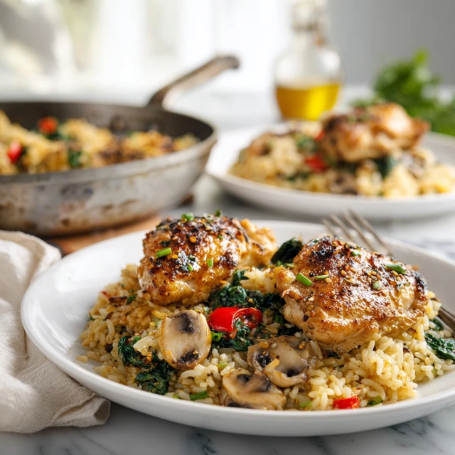 Garlic Butter Chicken & Rice Skillet: The Ultimate One-Pan Comfort Meal