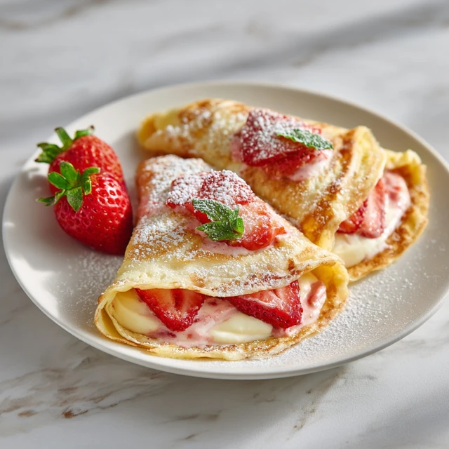 Strawberry Cream Cheese Stuffed Crepes – A Sweet, Elegant Breakfast Delight