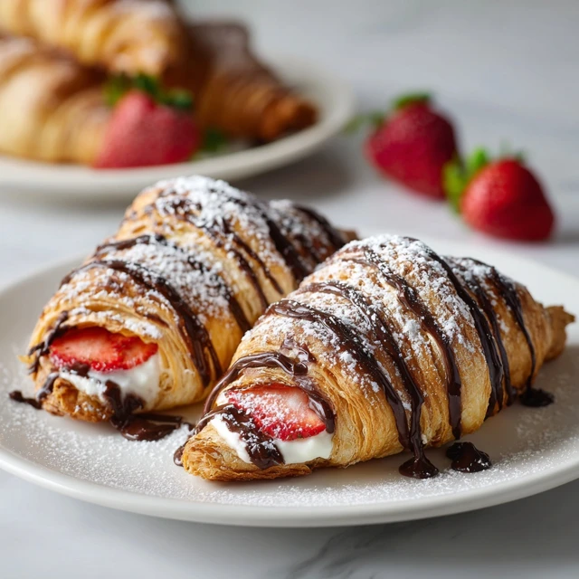 Chocolate Strawberry Stuffed Croissants – A Bakery-Style Dessert at Home